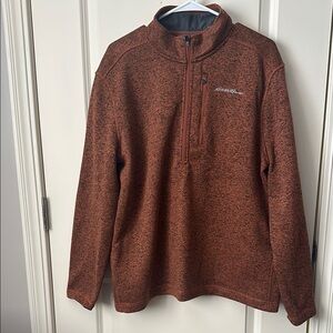Eddie Bauer Men’s XL Orange Quarter Zip
